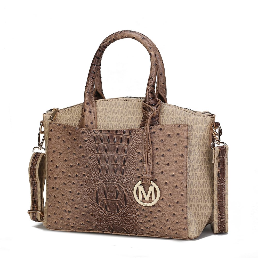 Tote Bag, Vegan Leather Pocketbook Top-Handle Crossover Purse :P